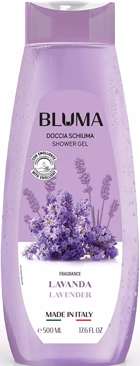 شامپو بدن ایتالیایی بلوما Bluma مدل LAVANDA حاوی عصاره اسطوخودوس 500 میل