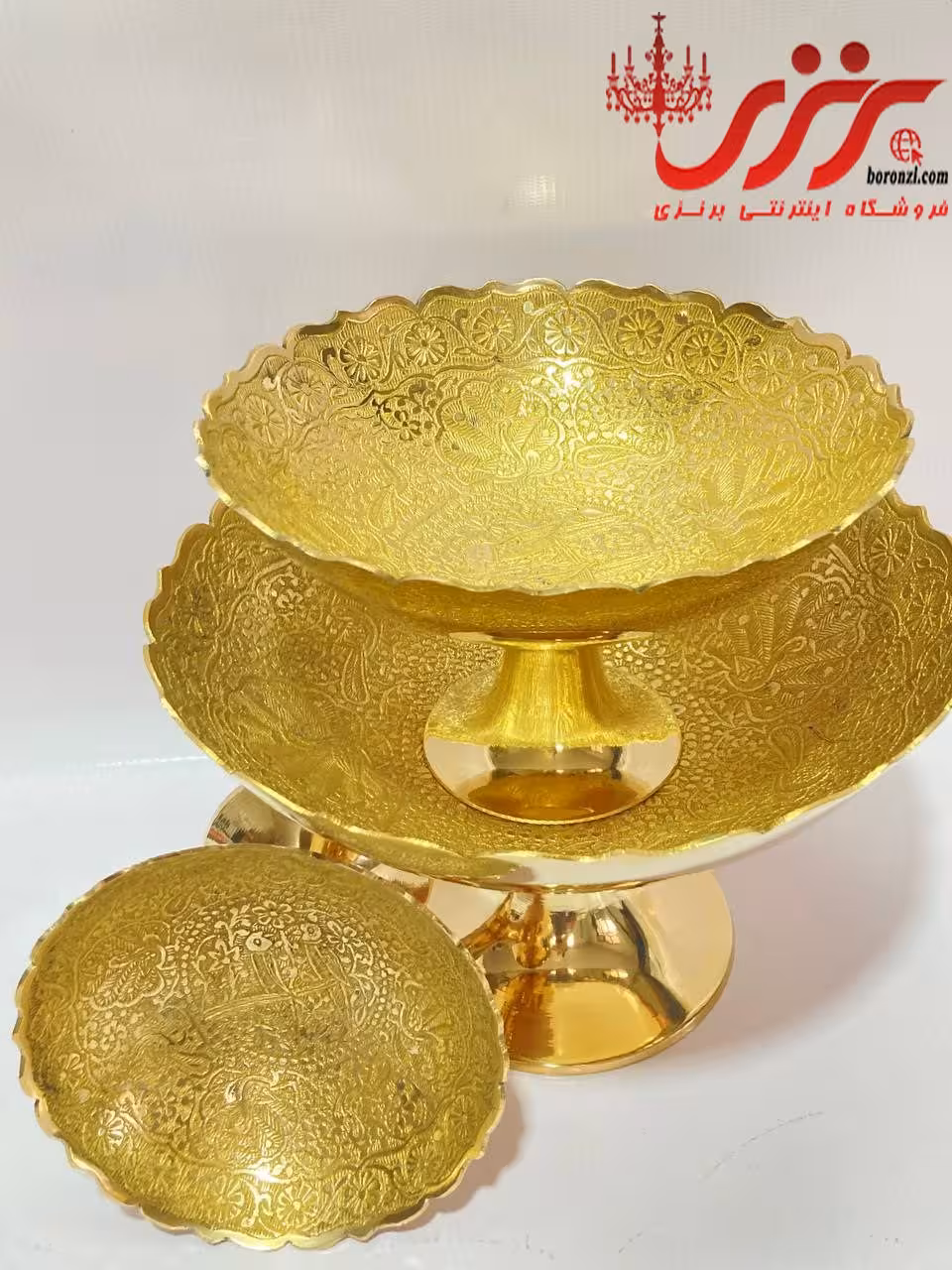 ست کاسه پذیرایی طوطی برنجی