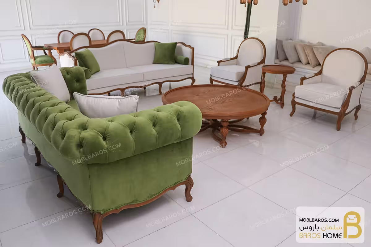 ست مبلمان ترکیبی گندم و چستر کد 5