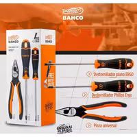 ست 4 تایی تعمیر شامل انبردست، پیچ گوشتی دوسر و تخت با دربازکن باهکو