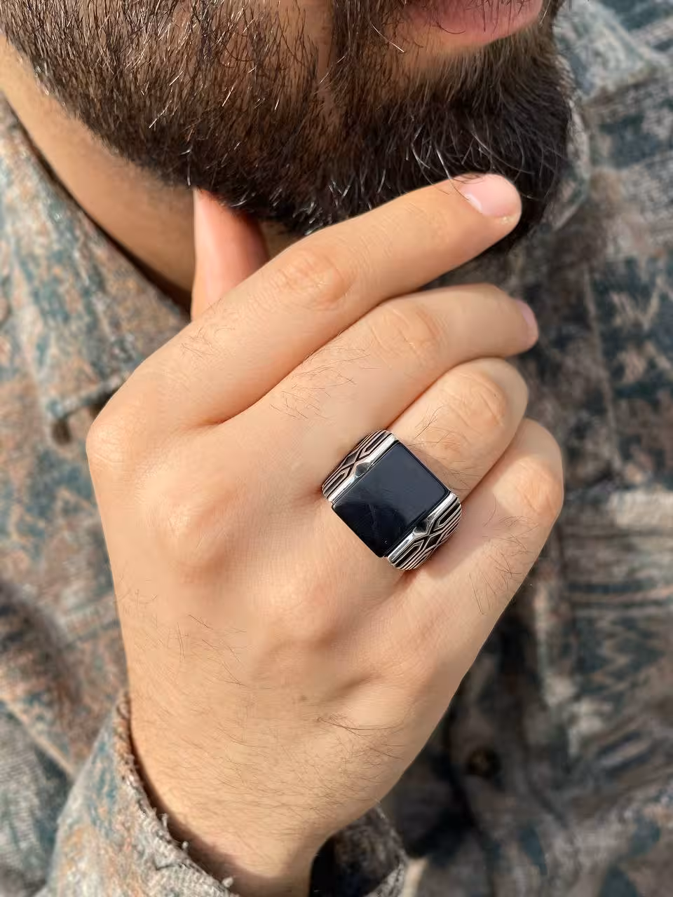 انگشتر نقره مردانه ترک کد 10580