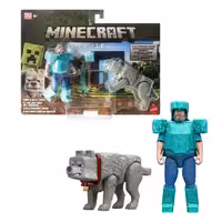 پک 2 تایی اکشن فیگورهای Minecraft مدل Man’s Best Wolf