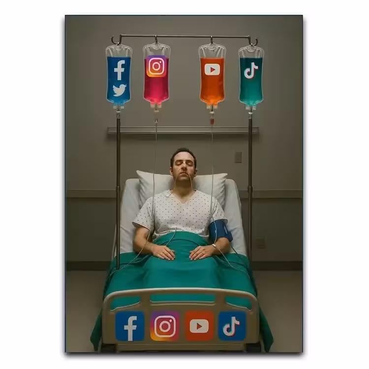 تابلو اعتیاد سوشال مدیا