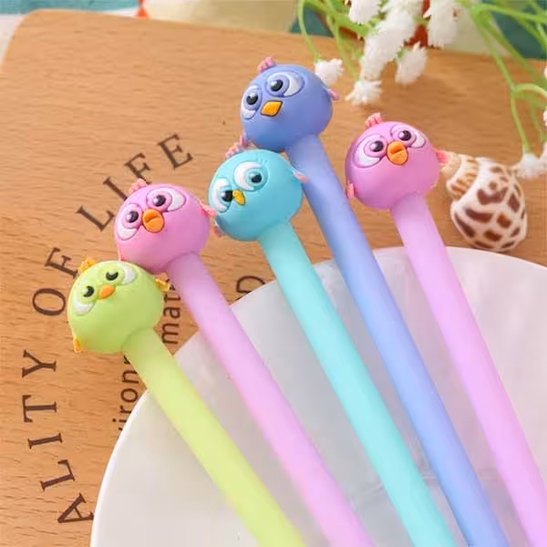 روان نویس طرح مرغ و خروس Cute Kawaii Hen Pen with Black Ink
