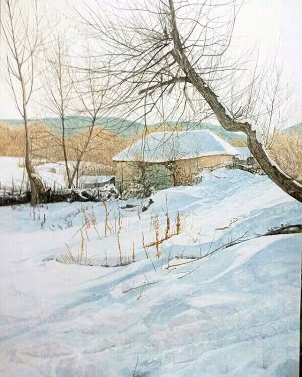 تابلو نقاشی روز برفی کد 101039