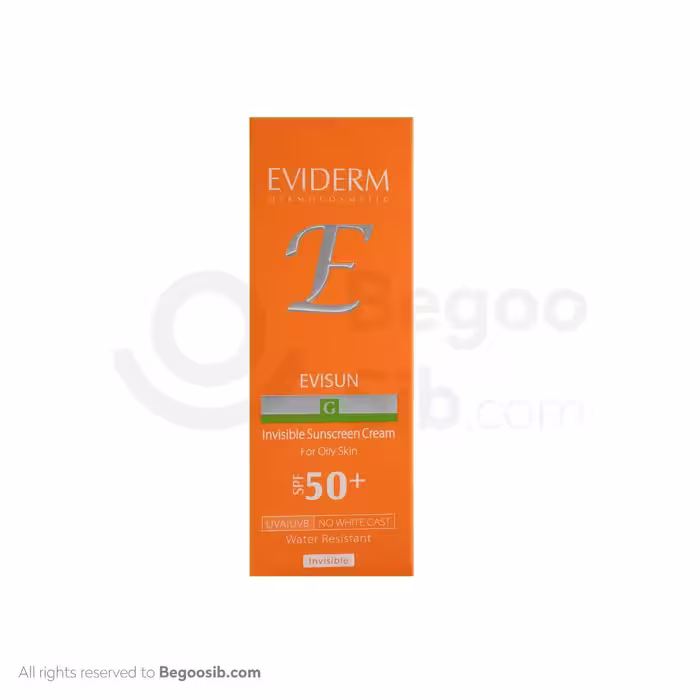 کرم ضد آفتاب اویسان بی رنگ پوست چرب SPF50 اویدرم 40 میلی لیتری