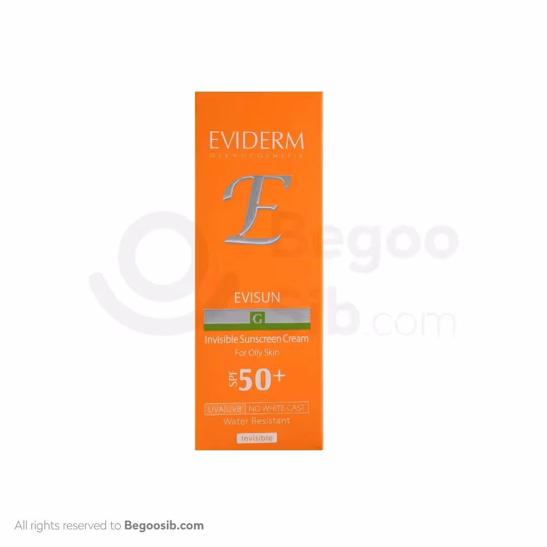 کرم ضد آفتاب اویسان بی رنگ پوست چرب SPF50 اویدرم 40 میلی لیتری