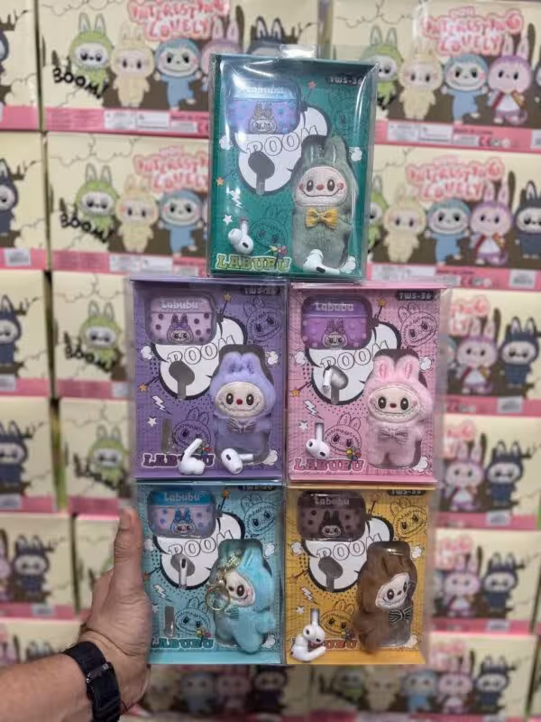 ایرپاد طرح دار و عروسک لبوبو مدل AH101 و کد TWS-36 اورجینال وارداتی