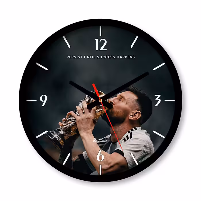 ساعت دیواری بزرگ راویتا طرح مسی - Messi کد 3704