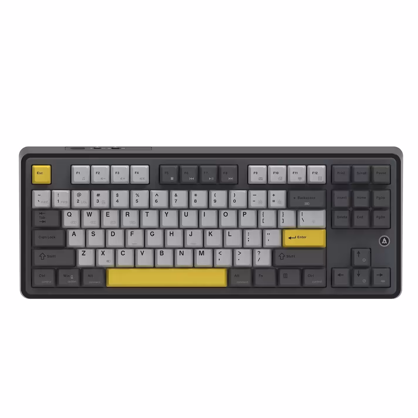 خرید کیبورد ایجز Ajazz AK870 Black Grey Yellow Wireless با بهترین قیمت