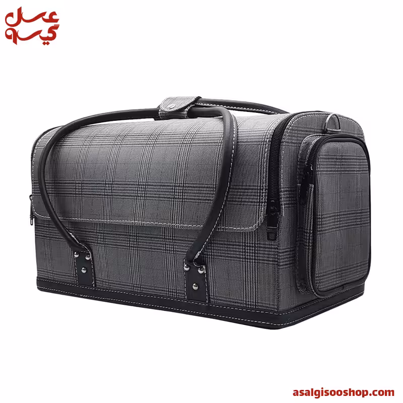 کیف ابزار ناخن کار ومژه کار چرمی-کد1325