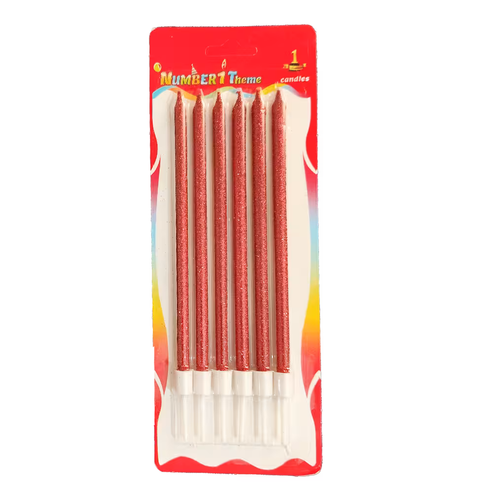 شمع تولد مدادی 6 عددی اکلیلی کد 400