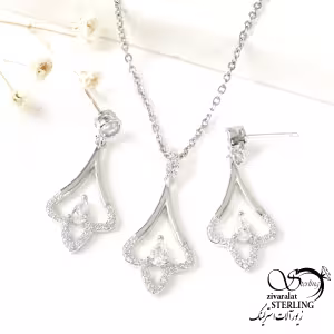 نیمست نقره طرح جواهرات کلاسیک کد 9376