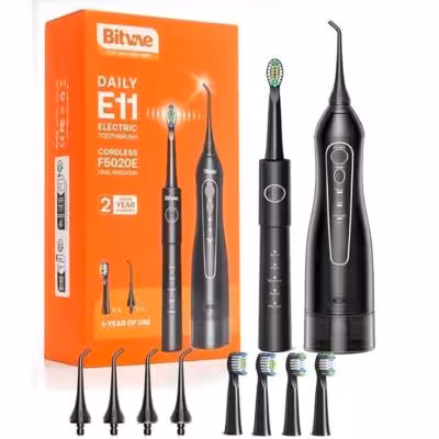 مسواک برقی و واترجت Bitvae مدل E11 F5020E، پاکسازی عمیق دهان با فشار آ