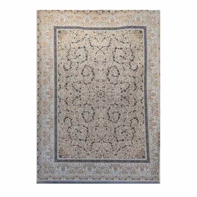 فرش ماشینی 1200 شانه کاشان کد 730 زمینه بژ