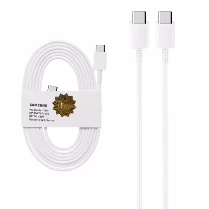 کابل شارژ 1.8 متری PD و فست SAMSUNG Type-C to Type-C 45W -اصلی- DST-کد4082