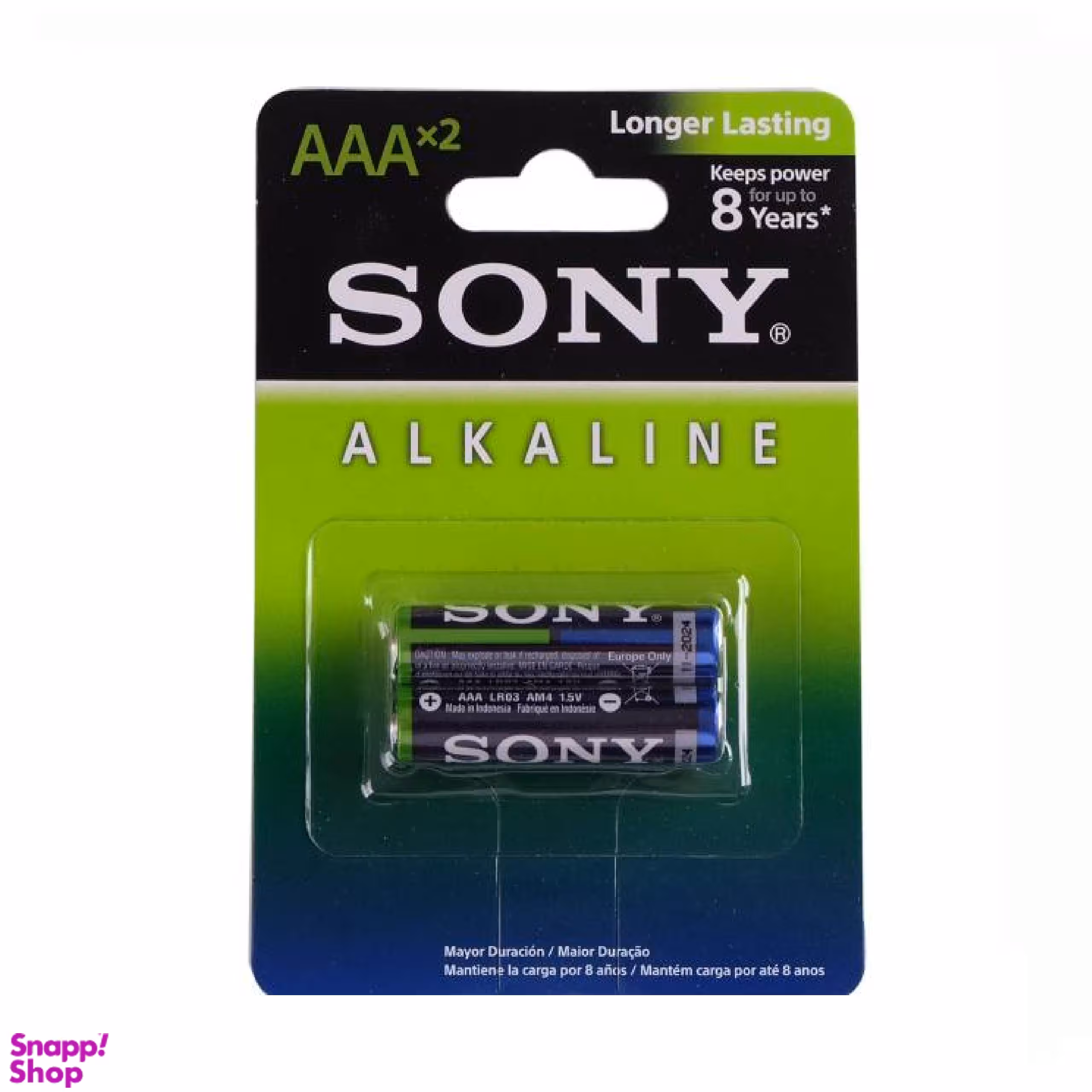 باطری نیم قلمی سونی مدل Alkaline مجموعه 2 عددی