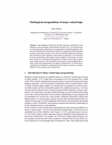 خرید و دانلود نسخه کامل کتاب Ontological encapsulation of many-valued logic