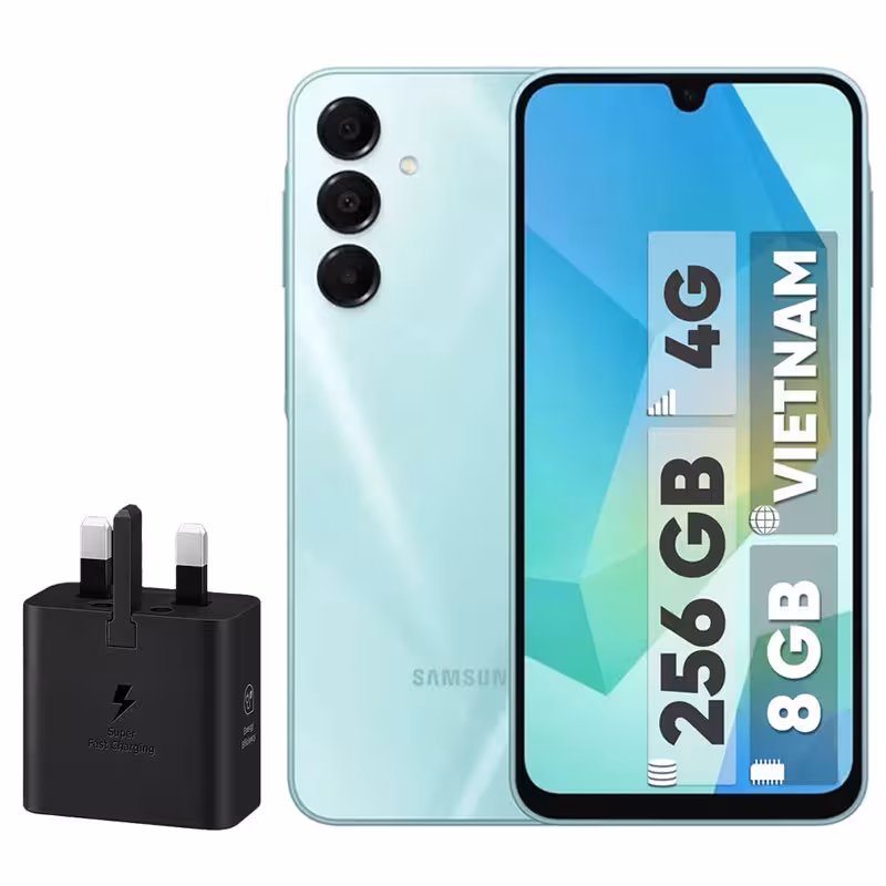 گوشی موبایل سامسونگ مدل Galaxy A16 4G دو سیم کارت ظرفیت 256 گیگابایت و رم 8 گیگابایت - ویتنام - به همراه شارژر 25 وات سامسونگ