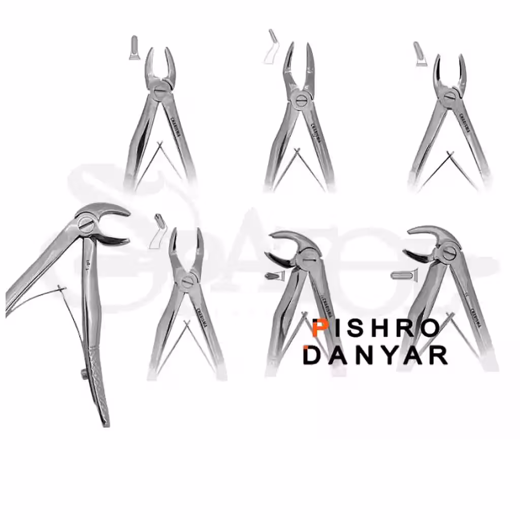 ست فورسپس 7 عددی اطفال پیشرو Pishro Dent