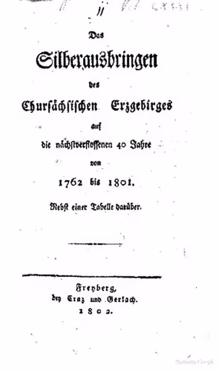 خرید و دانلود نسخه کامل کتاب Das Silberausbringen des Chursächsischen Erzgebirges auf die nächstverflossenen 40 Jahre von 1762 bis 1801