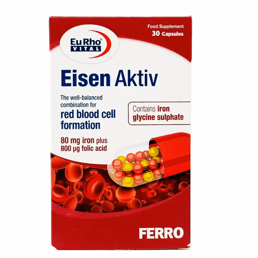 کپسول آهن آیزن اکتیو یوروویتال - 30 عددی