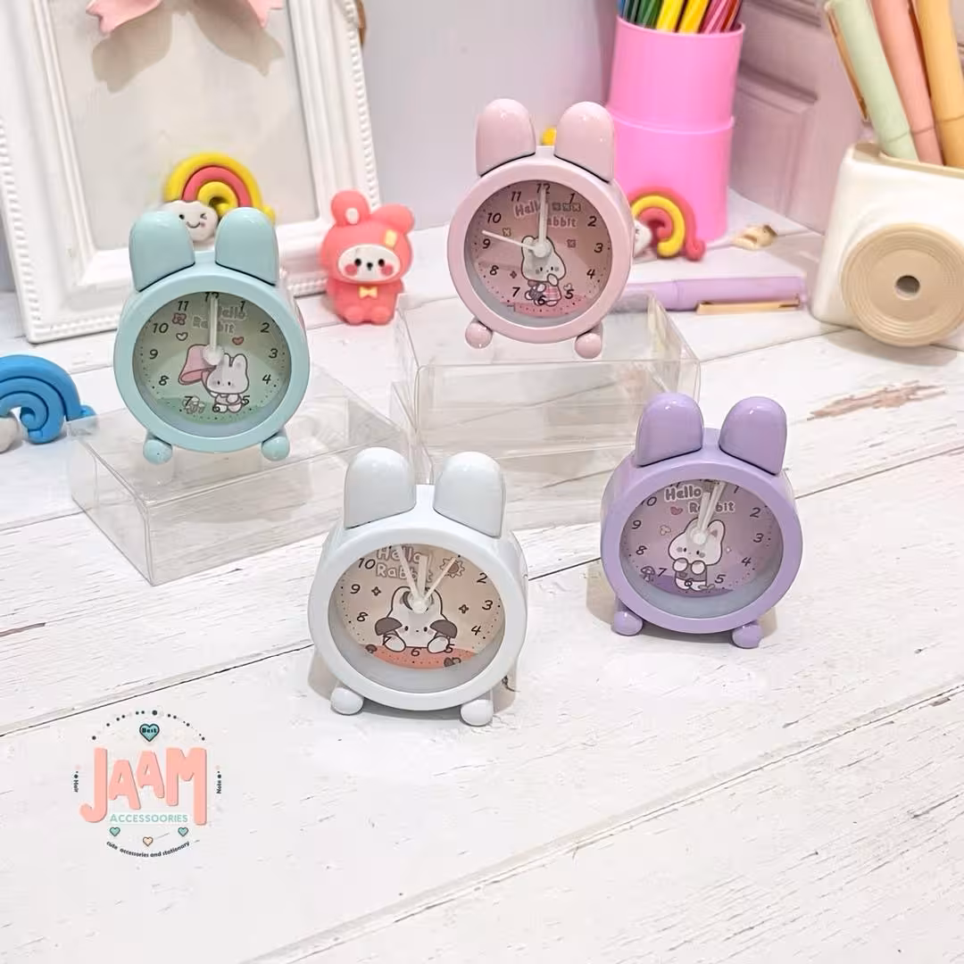 ساعت رومیزی کیوت طرح خرگوش