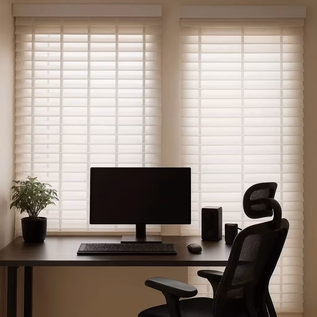 پرده اورسی اداری سفید