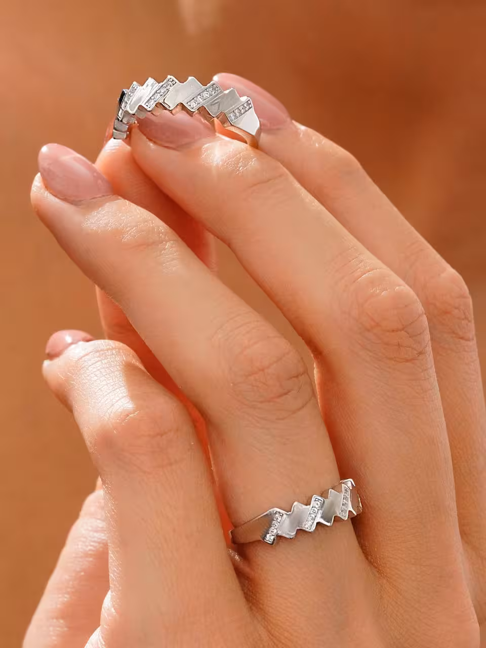 حلقه ست وارداتی ازدواج نقره کد 00118