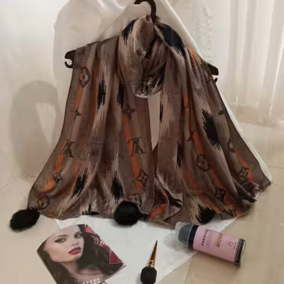 شال پاییزه موهر مخمل طرح و رنگ مطابق عکس