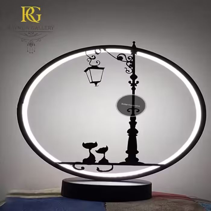 آباژور رومیزی گربه