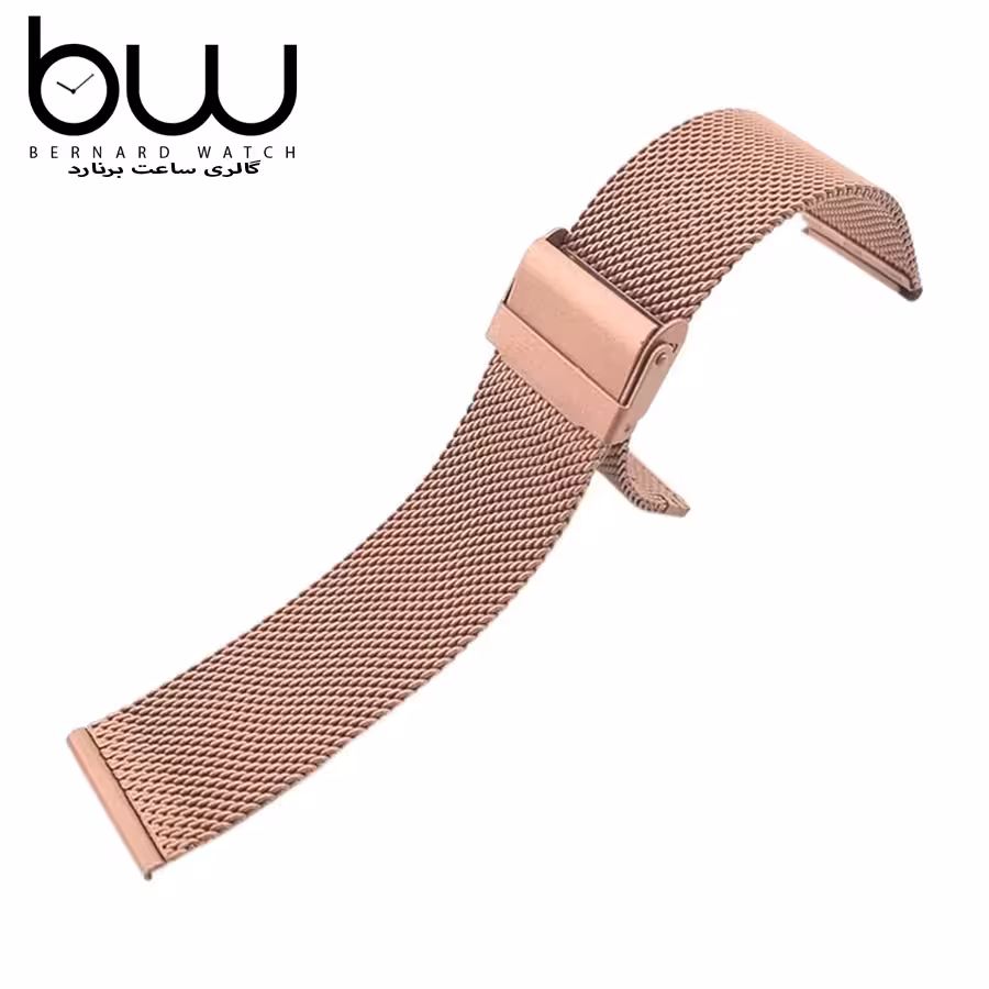 بند حصیری ساعت مچی رزگلد