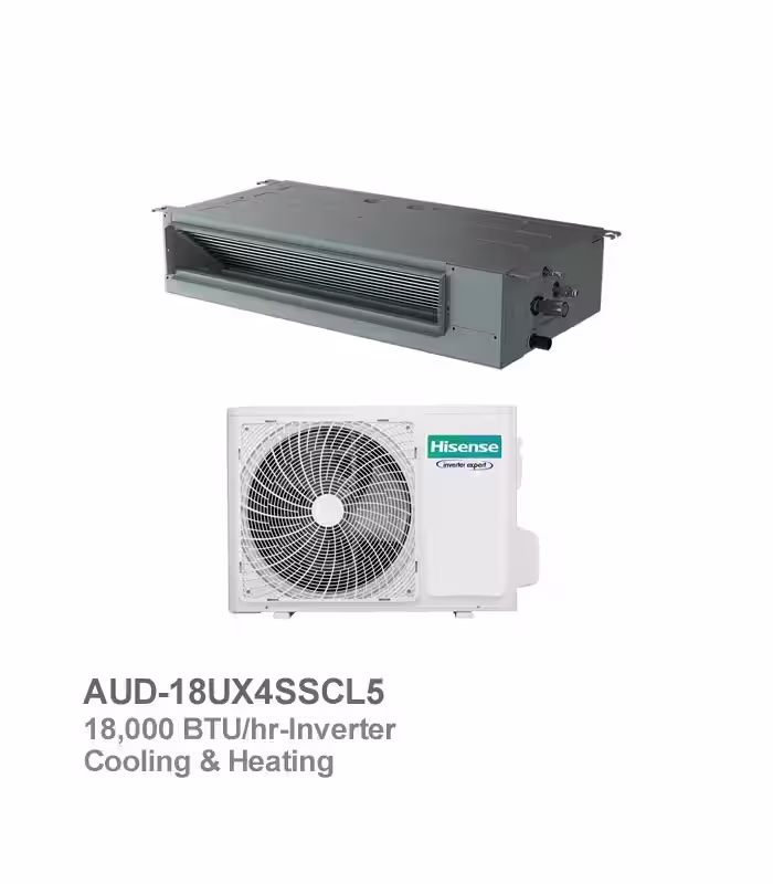 داکت اسپلیت اینورتر هایسنس مدل AUD-18UX4SSCL5