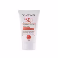 کرم ضدآفتاب بی‌رنگ اسکن اسکین SPF50 مناسب پوست چرب حجم 40 میلی لیتر