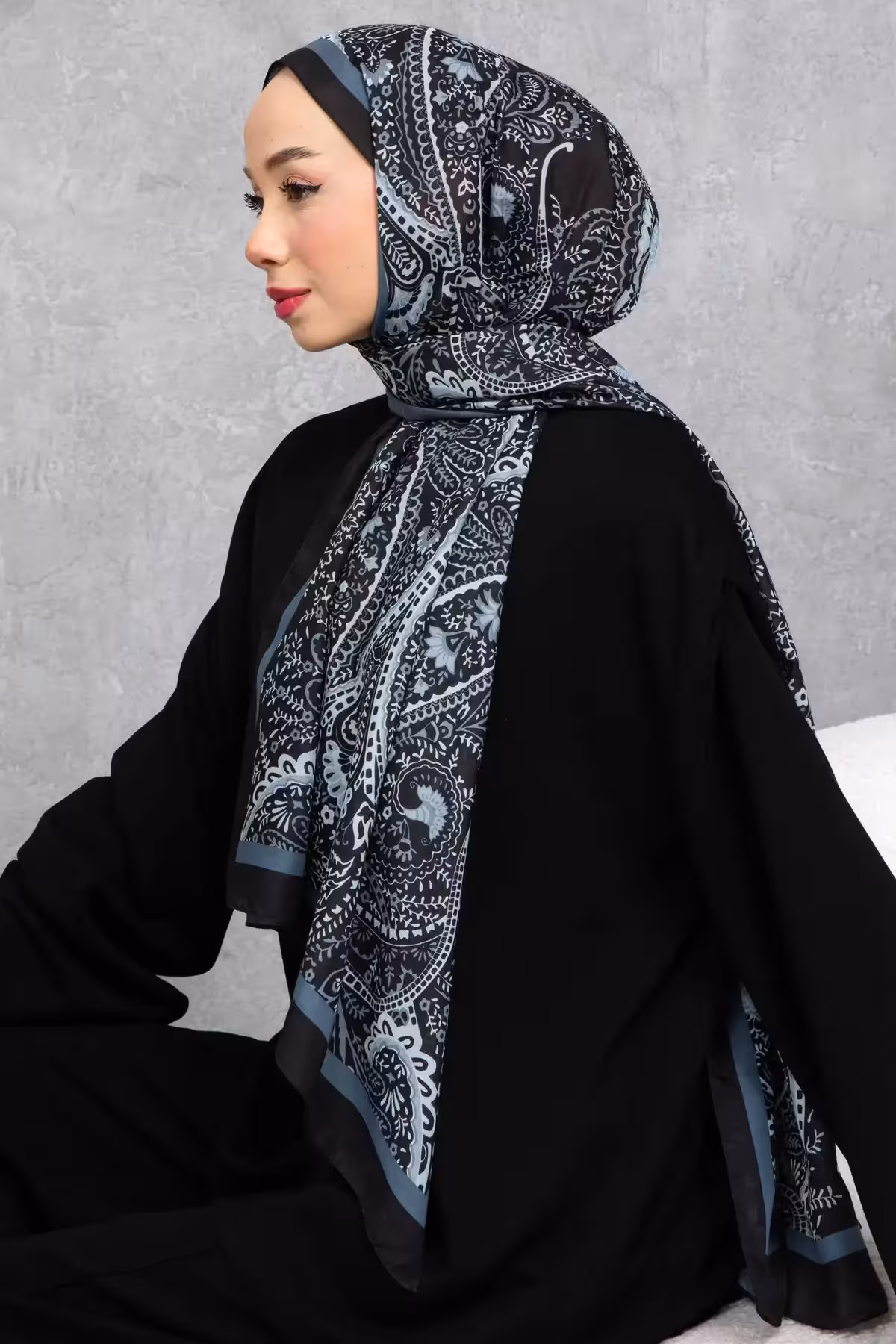 شال پنبهای با الگوی بازنشسته و قومیتی، پارچه وارداتی، کیفیت بالا و شال فصل جدید - 5982