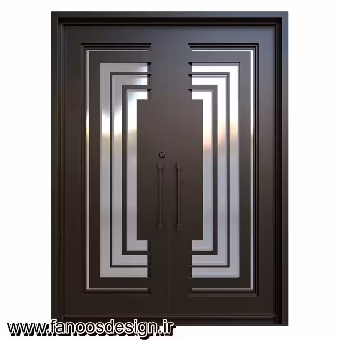 درب لابی فلزی دو لنگه کد 1382