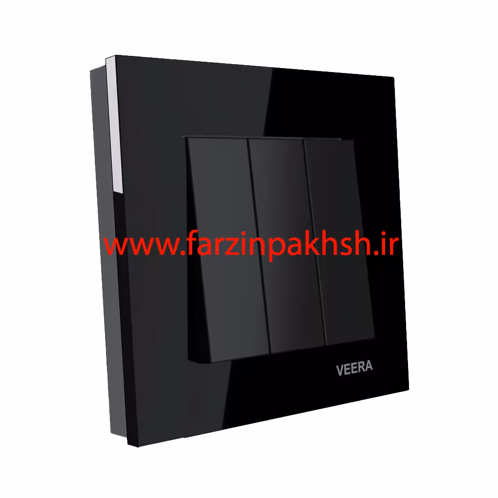 کلید سه پل توکار ویرا مدل ویرا ساده مشکی