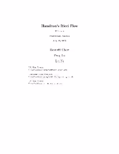 خرید و دانلود نسخه کامل کتاب Hamilton’s Ricci Flow