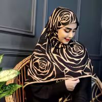 روسری نخ وی آی پی قواره دار  140 خنک و زیبا در طرح کد9