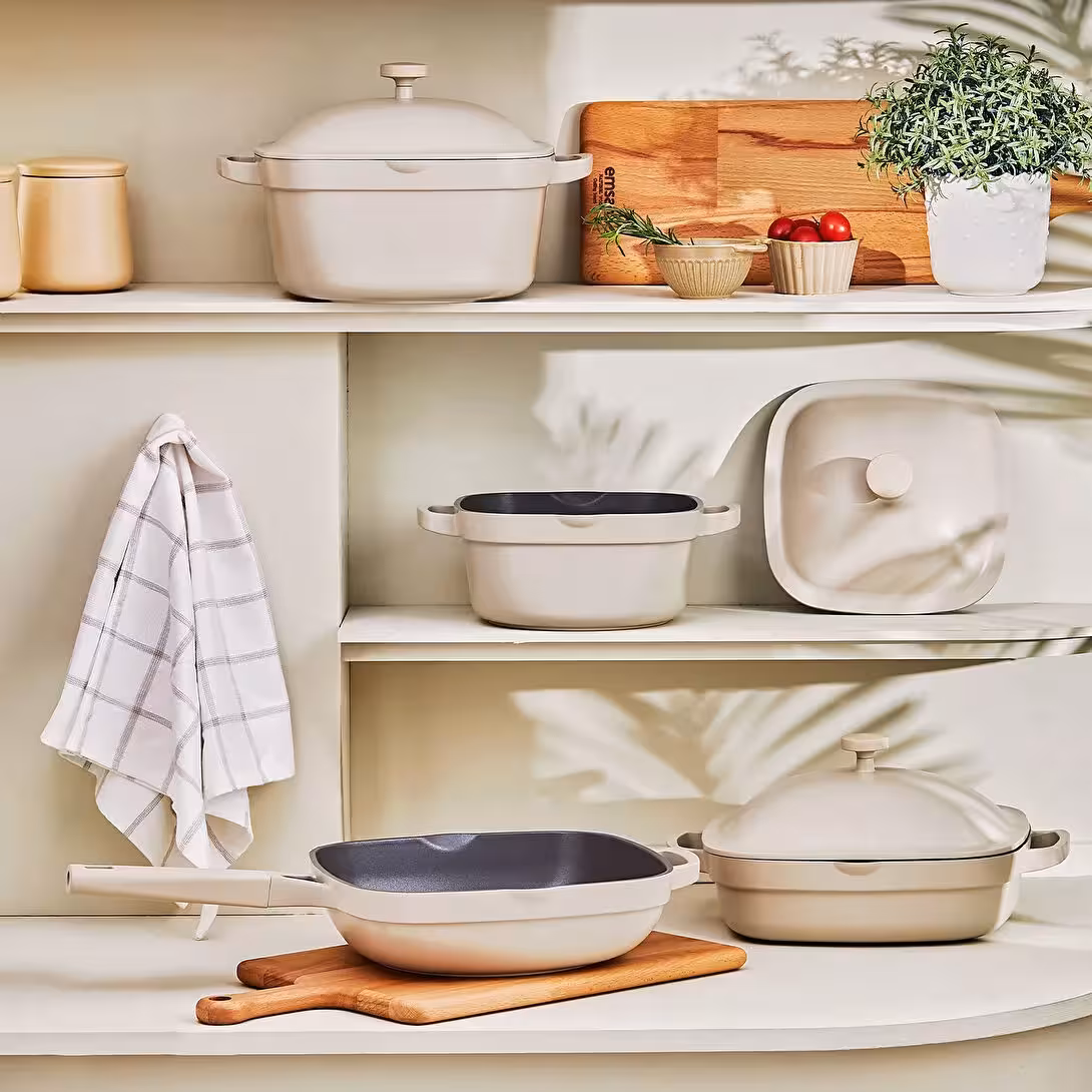 سرویس قابلمه سرامیکی 7 پارچه برند Emsan ترکیه مدل White Stone