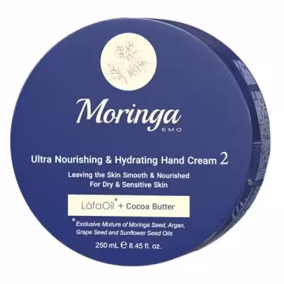 کرم دست فوق مغذی و آبرسان مورینگا امو مدل 2 پوست خشک و حساس کاسه‌ای 250 میلی‌لیتر