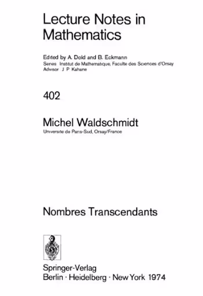 خرید و دانلود نسخه کامل کتاب Nombres Transcendants