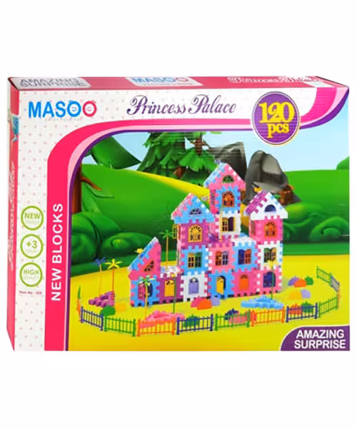 اسباب بازی بلوک خانه سازی 120 تکه Masoo