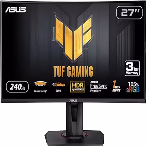مانیتور خمیده 27 اینچ ایسوس VG27VQM – FHD VA 240Hz 1ms
