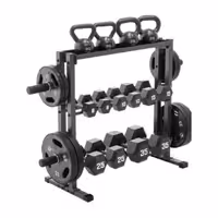 رک دمبل سه طبقه Three-tier dumbbell rack