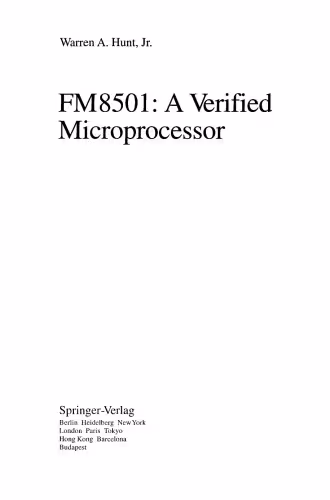 خرید و دانلود نسخه کامل کتاب FM8501: A Verified Microprocessor
