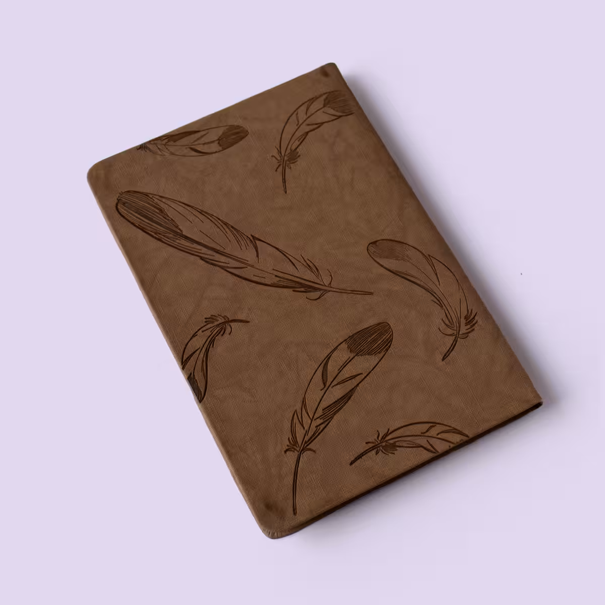 دفتر خط دار چرمی نسکافه ای رث گرافیک