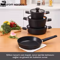 سرویس قابلمه 7 پارچه کاراجا بیو دایموند Regnum مشکی