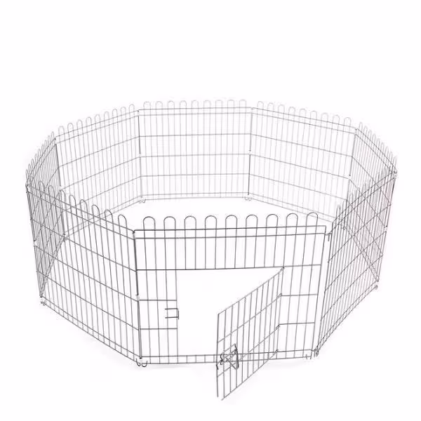 پارک سگ آبکاری کروم ( طرح استیل ) ارتفاع 90 کد