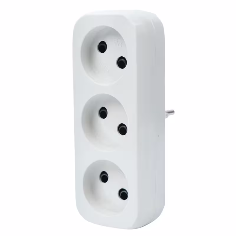 چند راهی 3 خانه بدون ارت دو شاخه دار پارت الکتریک PE2200